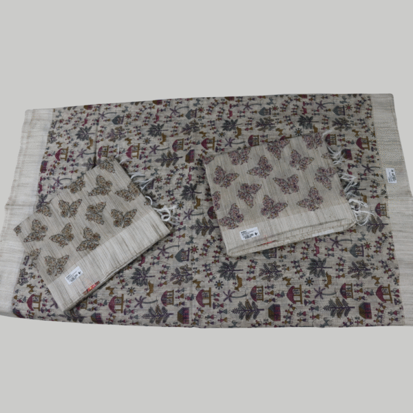GREY HEAVY PRINTED COTTON SAREE